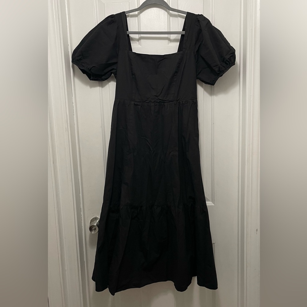 Astr Black Dress with Elastic Detail